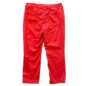 Chico's Platinum Crop Pants Womens Size 6 Size 0.5 Stretch Coral Pink